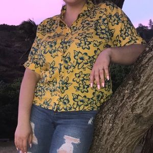 Floral button up shirt
